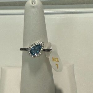 Bomb Party London Blue Topaz Ring size 7